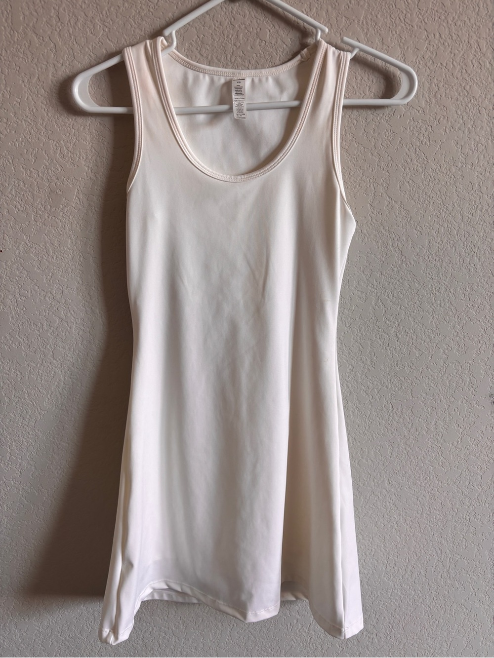 Fashion Nova Sport Sleeveless White Tank Dress
